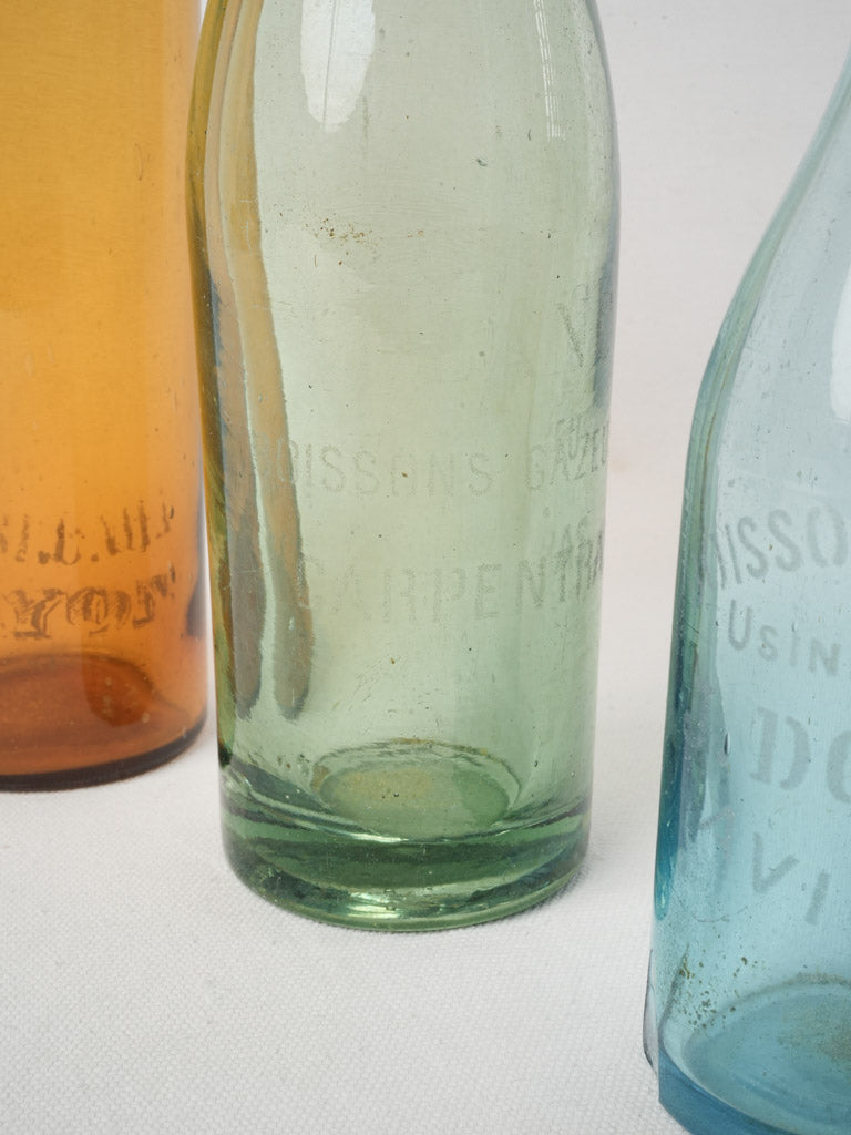 Late 19th-century glass bottle set