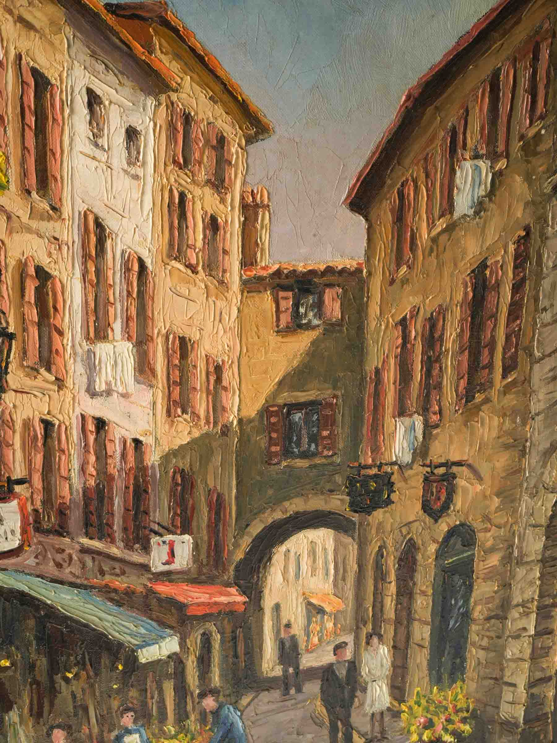 Rich impasto Provençal townscape  