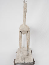 Antique French wooden horse on wheels 30¼"
