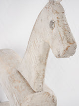 Antique French wooden horse on wheels 30¼"