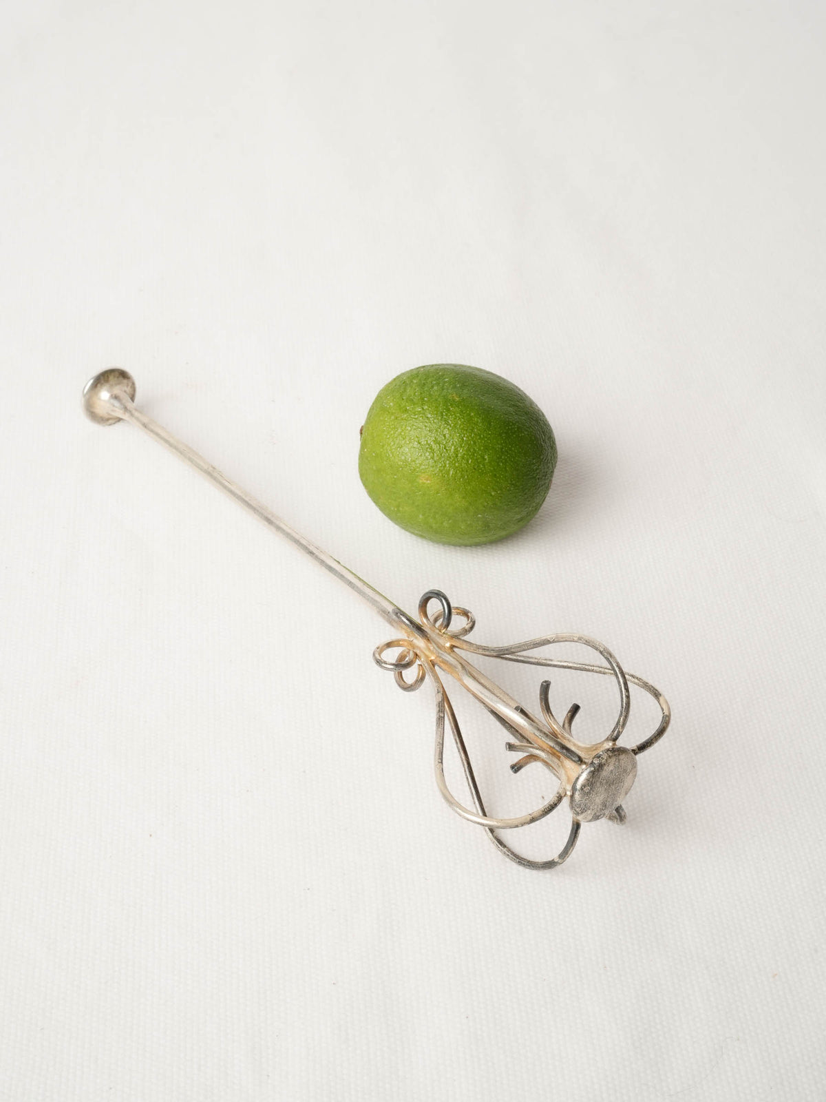 Elegant Vintage Miniature Cocktail Whisk