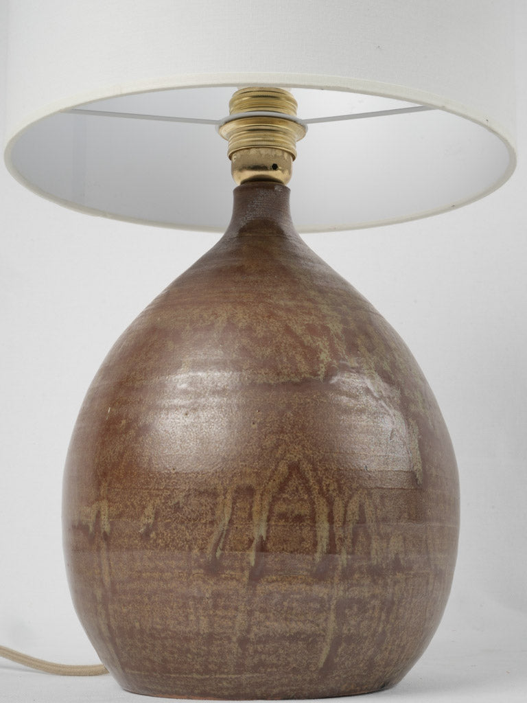 Rustic Anduze pottery table lamp