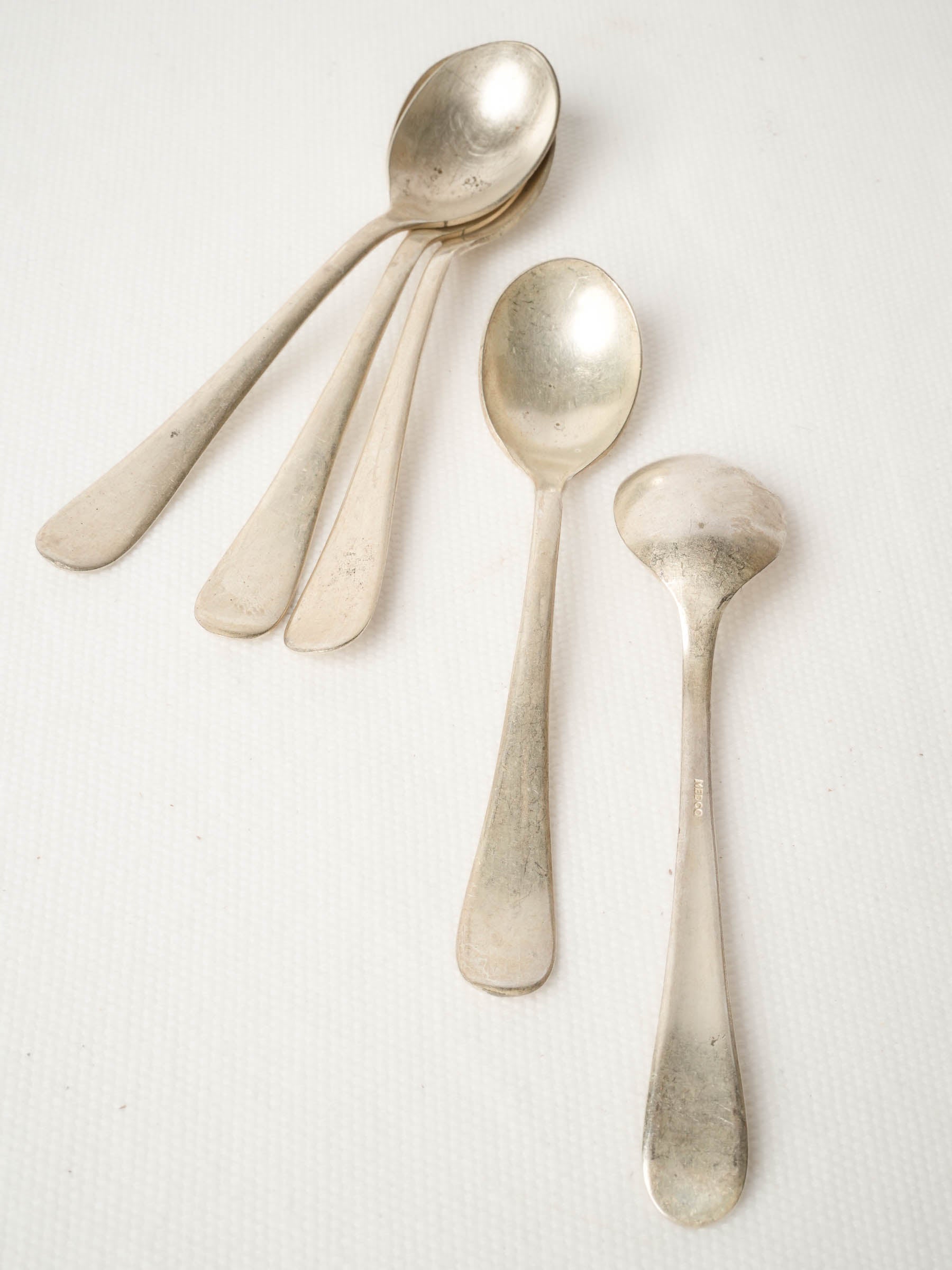 Set of Five Vintage Teaspoons