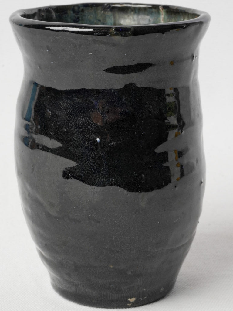 Organic form, deep blue vase