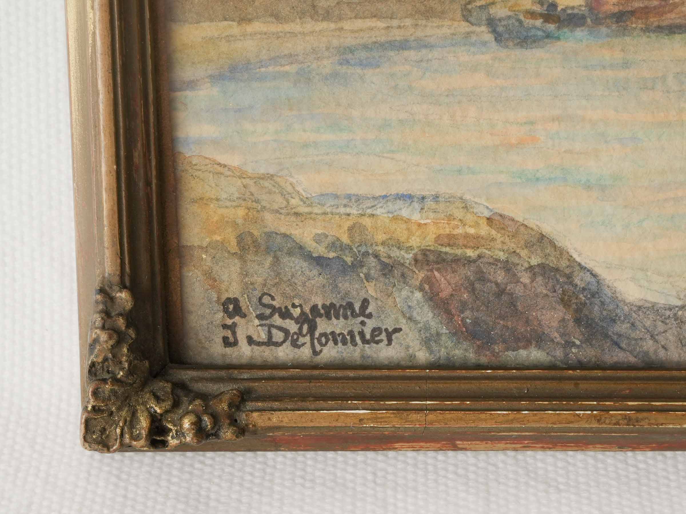 Delicate early 20th-century watercolor