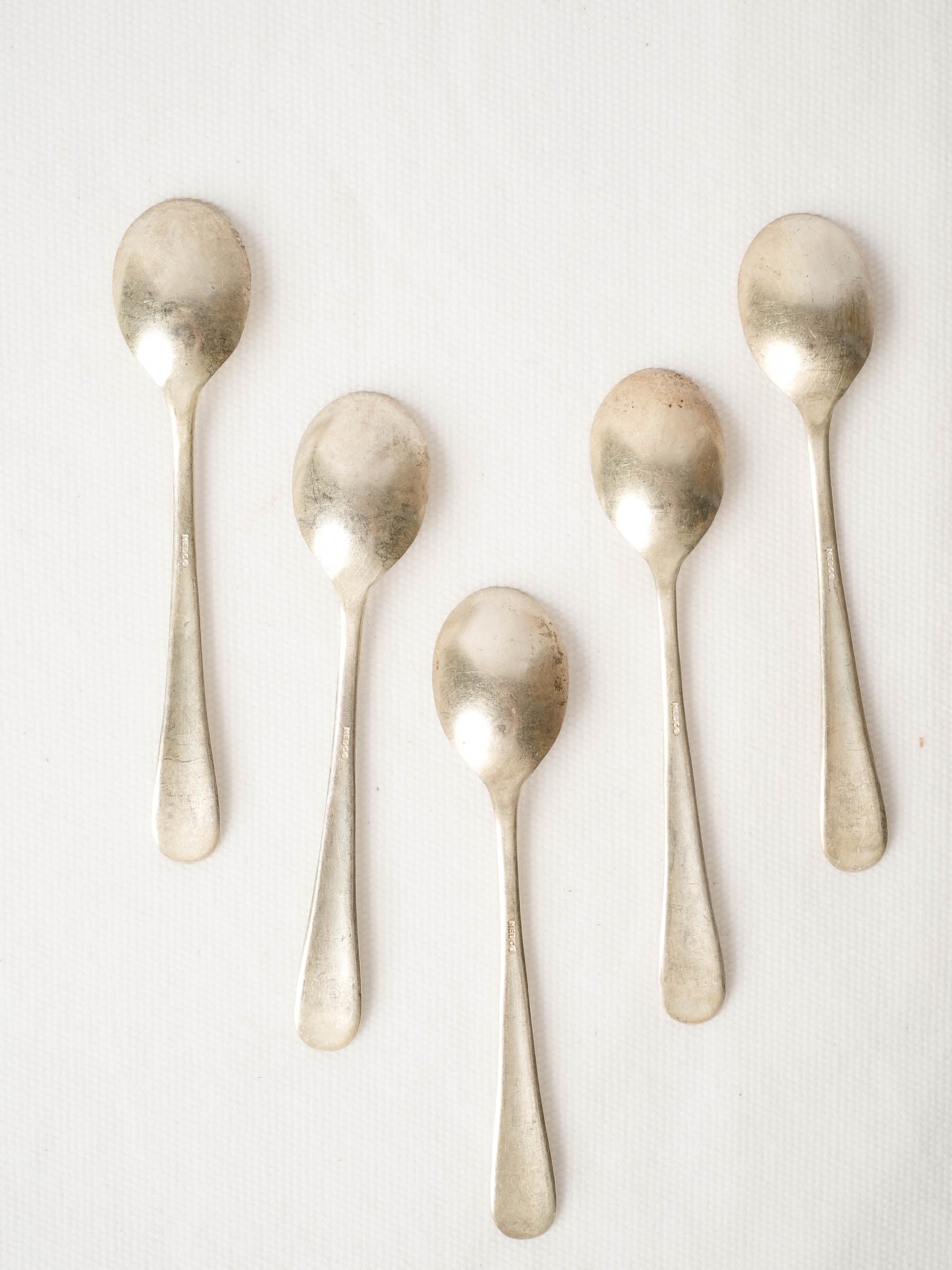 Set of Five Vintage Teaspoons