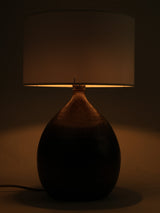 Antique Anduze glazed table lamp