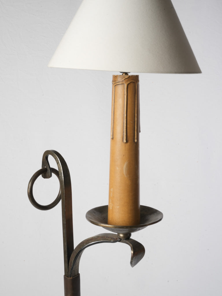 Handcrafted elegant wrought iron lamp