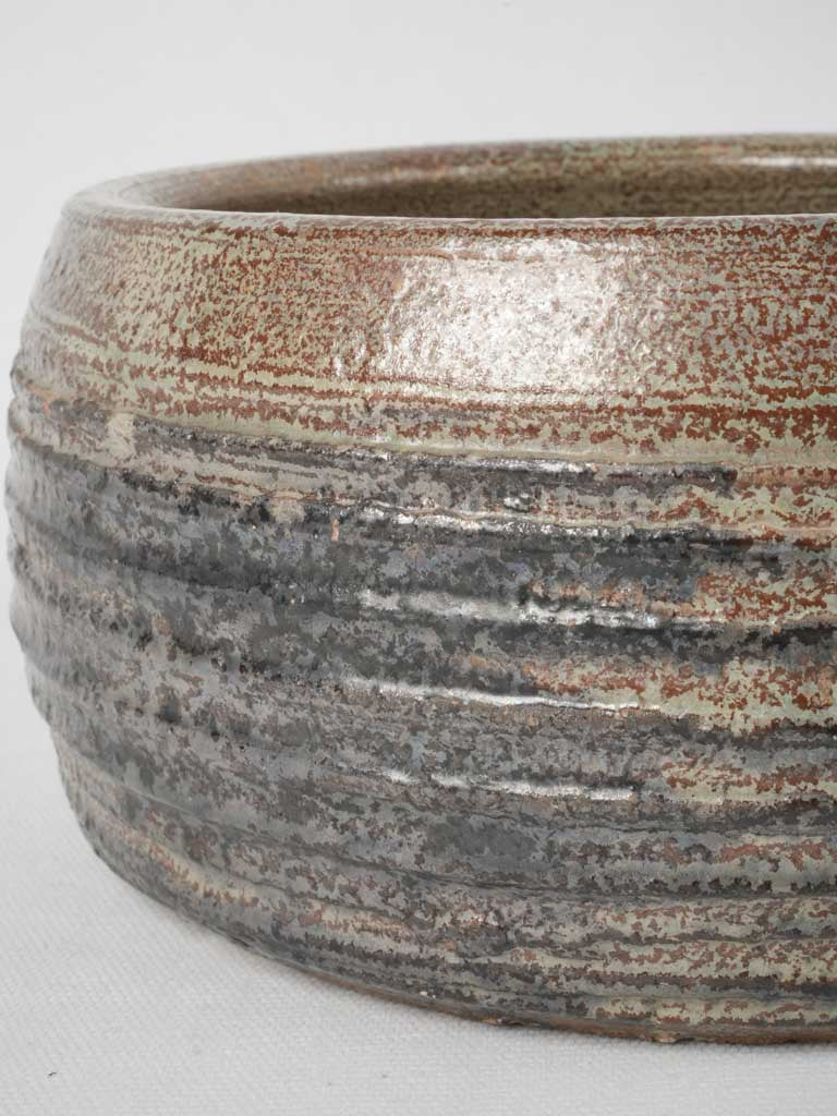 Unique grainy terracotta pottery bowl