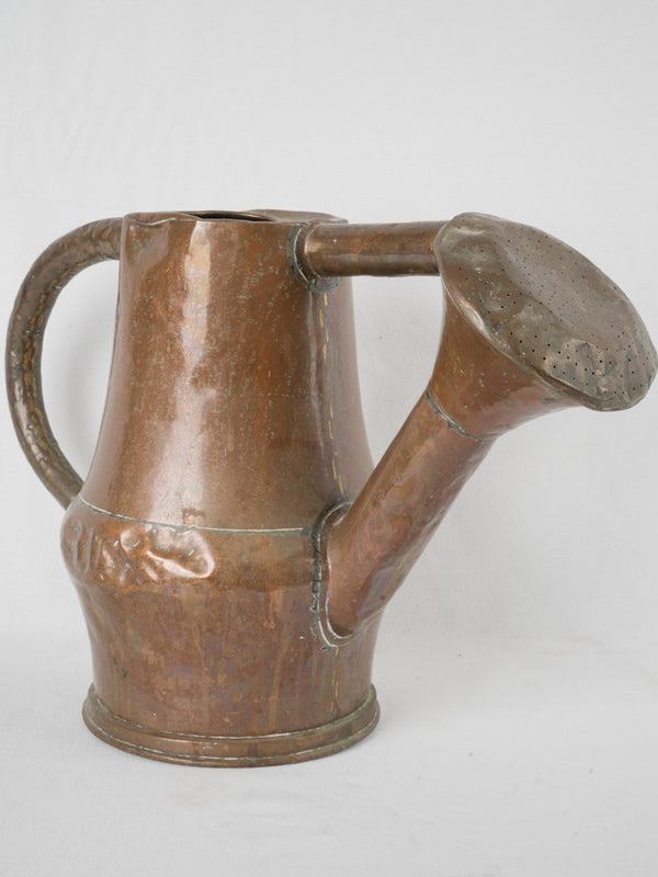 Rustic, vintage French copper watering can