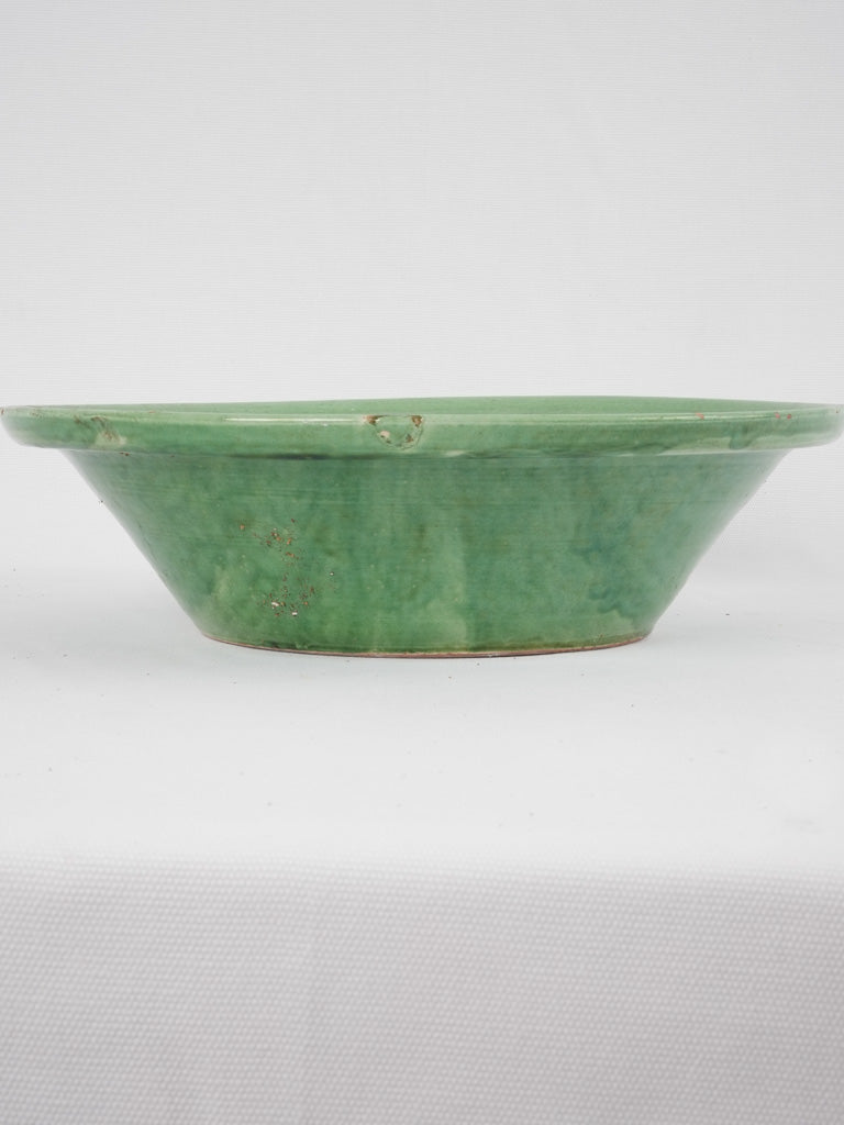 Antique French green Tian bowl 14¼"