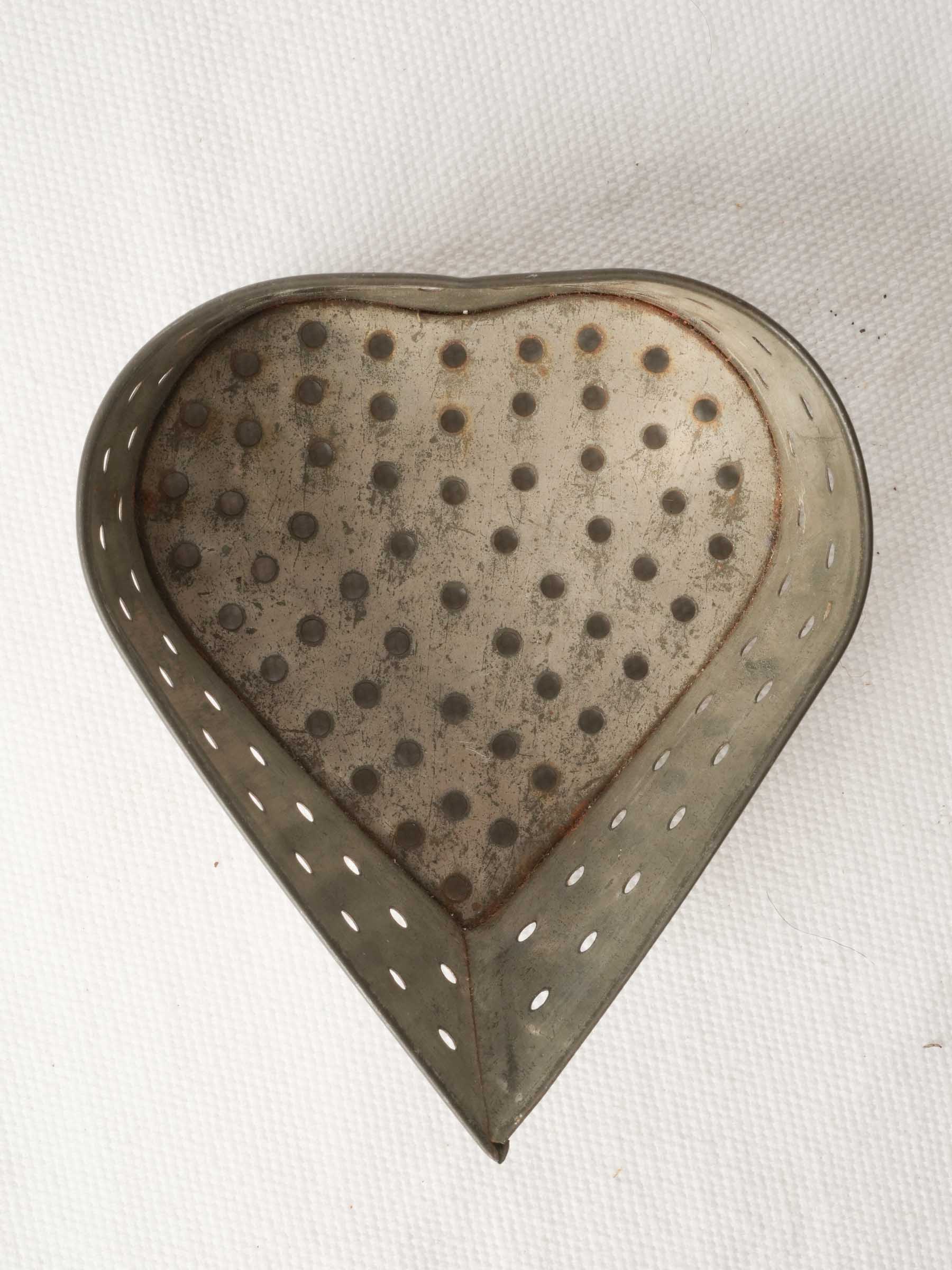 Vintage Heart-Shaped Cheese Mould