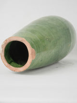 Artisanal French Biot green ceramic vase