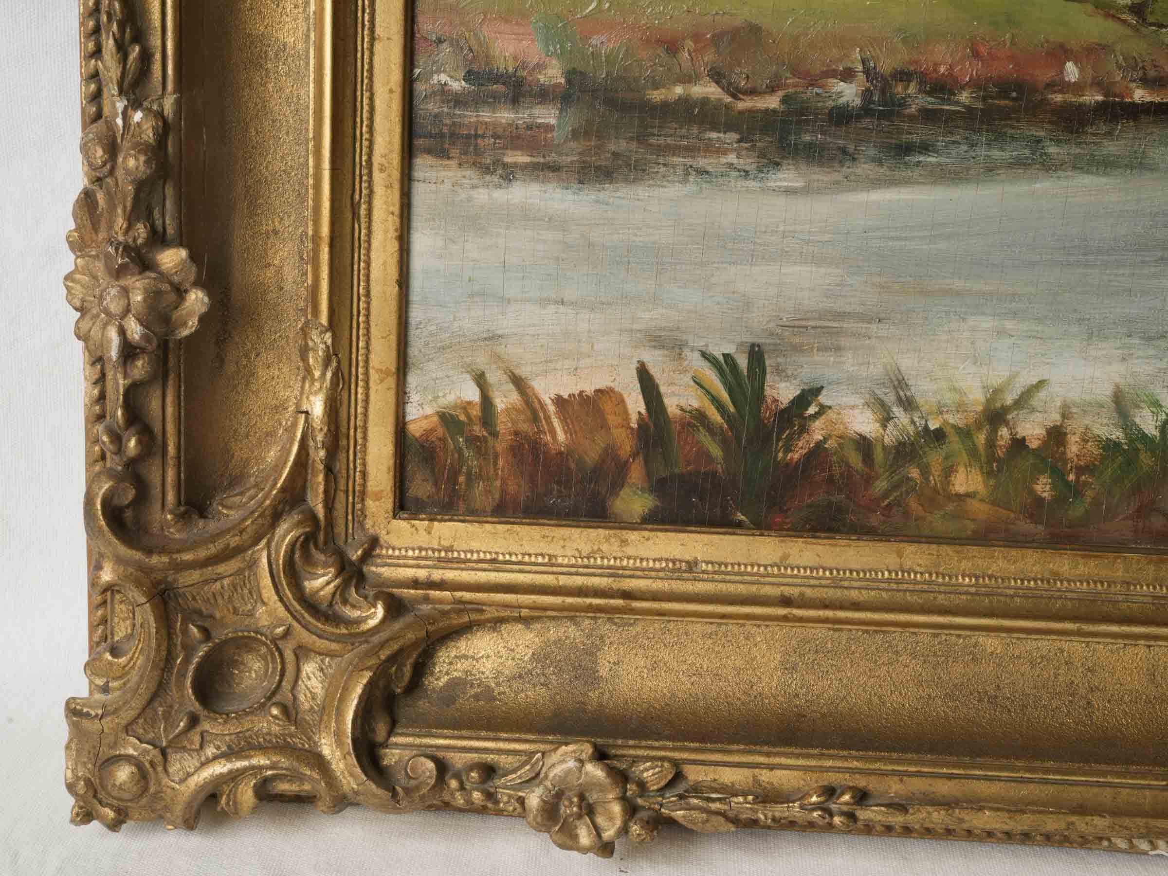 Romantic antique art panel.