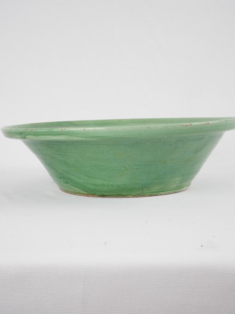 Antique French green Tian bowl 14¼"