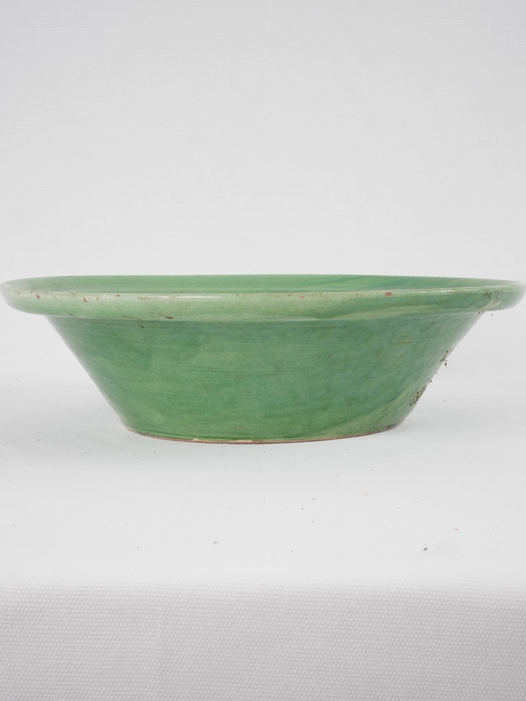 Antique French green Tian bowl 14¼"