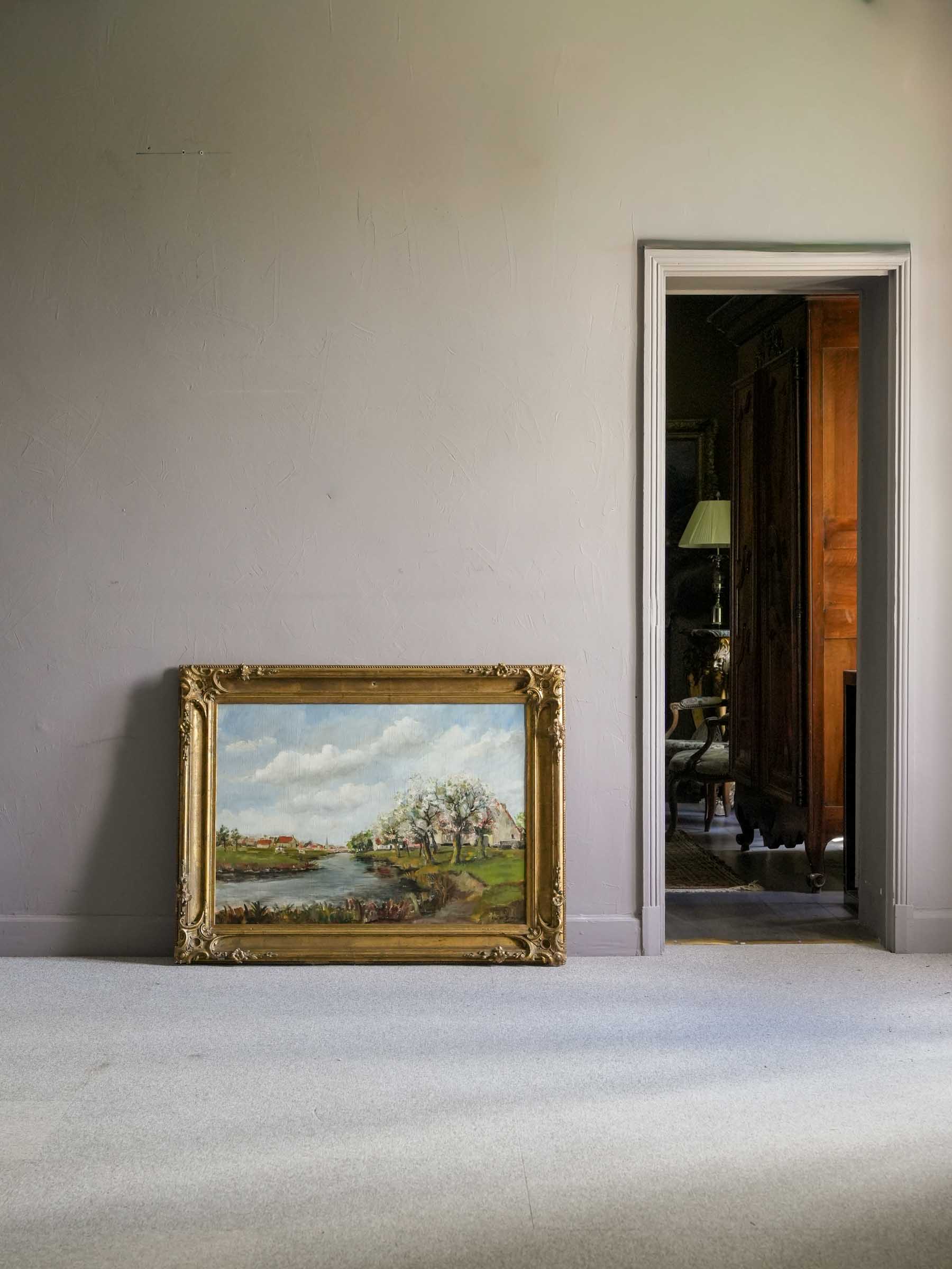 Elegant Belgian artistic panel.
