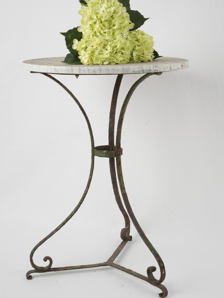Elegant wrought iron vintage side table