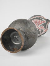 Gallic black lava finish ceramic vase