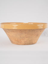 Large antique French yellow Tian bowl 18½"
