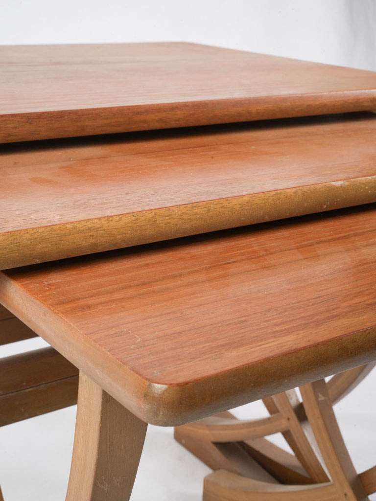 Minor surface wear mid-century tables