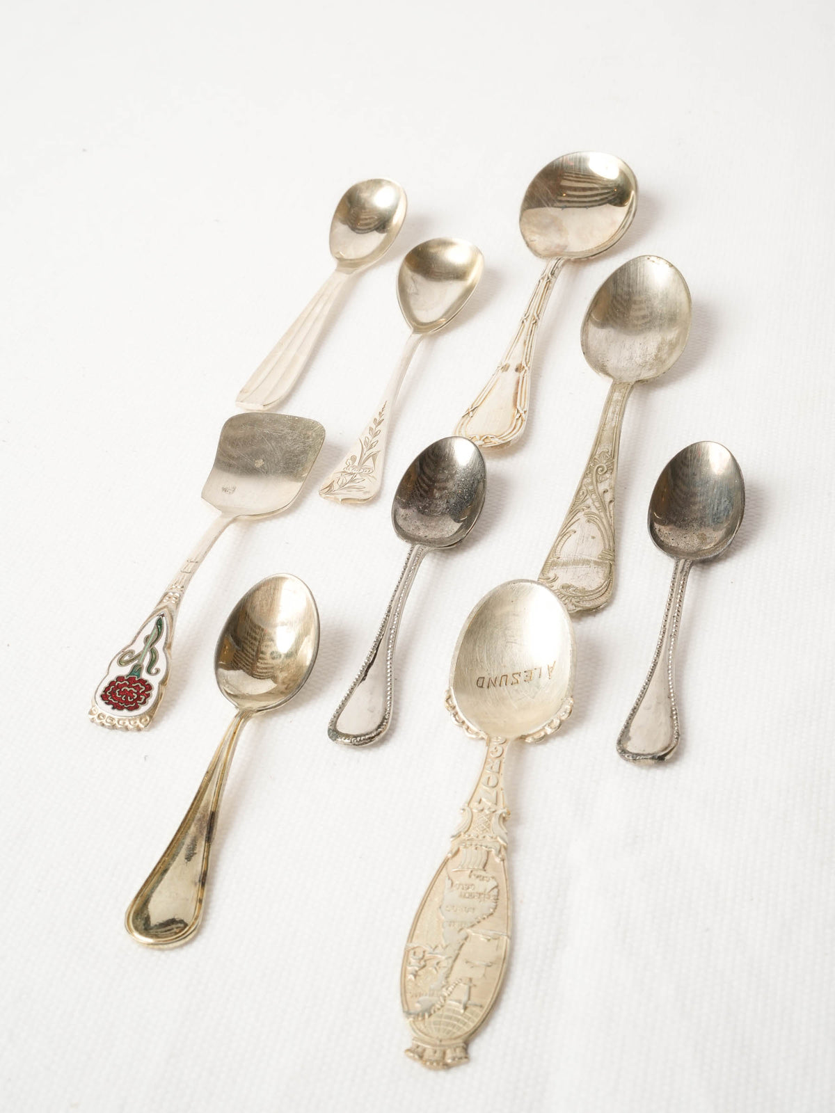 Collection of 10 Antique Teaspoons w/ Mixed Patterns