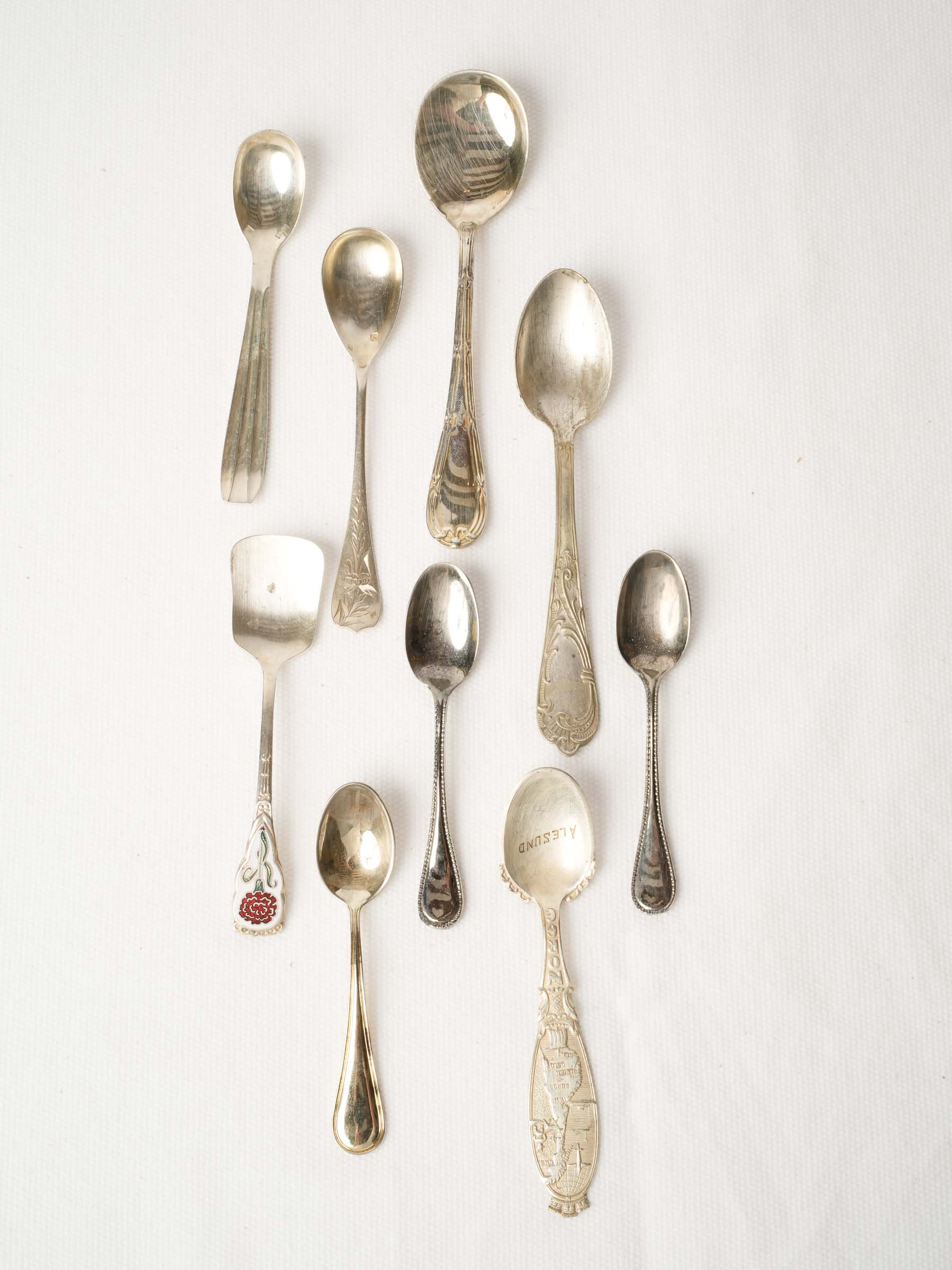Collection of 10 Antique Teaspoons w/ Mixed Patterns