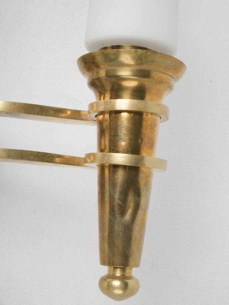 Art Deco Bronze Geometric Twin Sconces