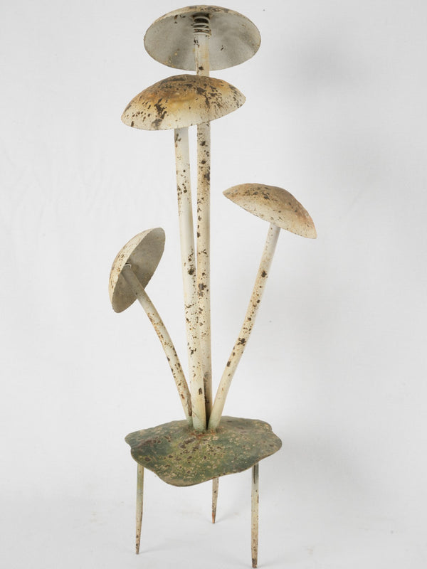Rustic garden mushroom ornament