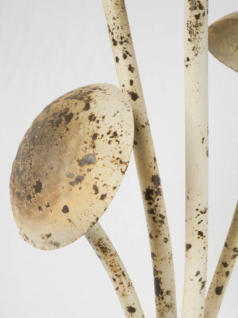 Weathered metal family of mushrooms