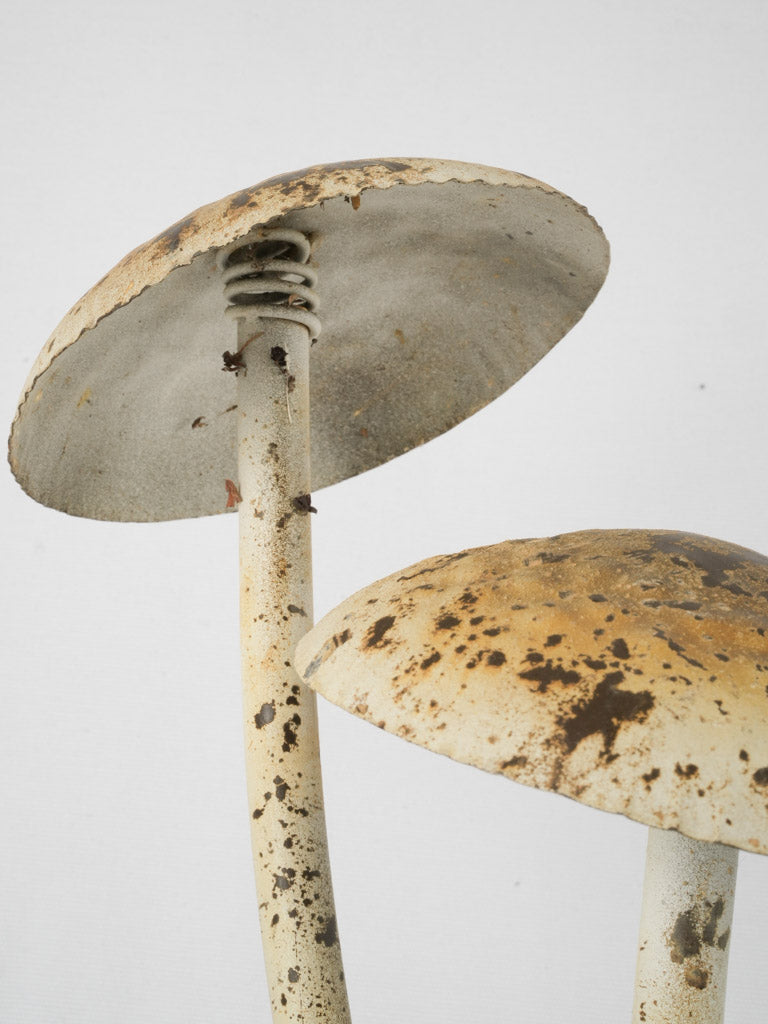 Artistic vintage mushroom garden sculpture