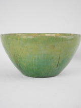 Medium French green & yellow salad/fruit bowl 13"