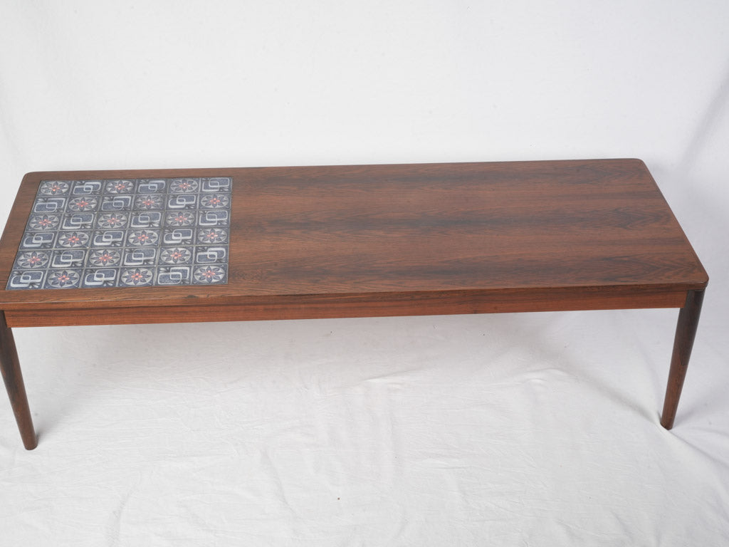 Warm satin sheen wood table