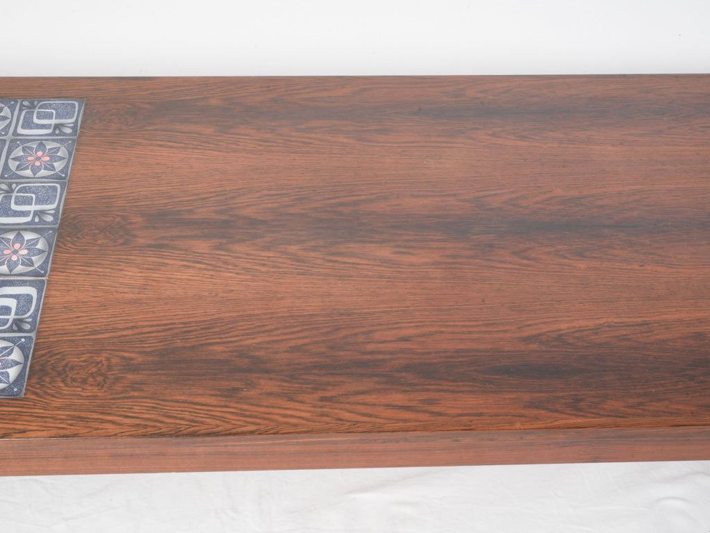 Graceful ancient wooden coffee table