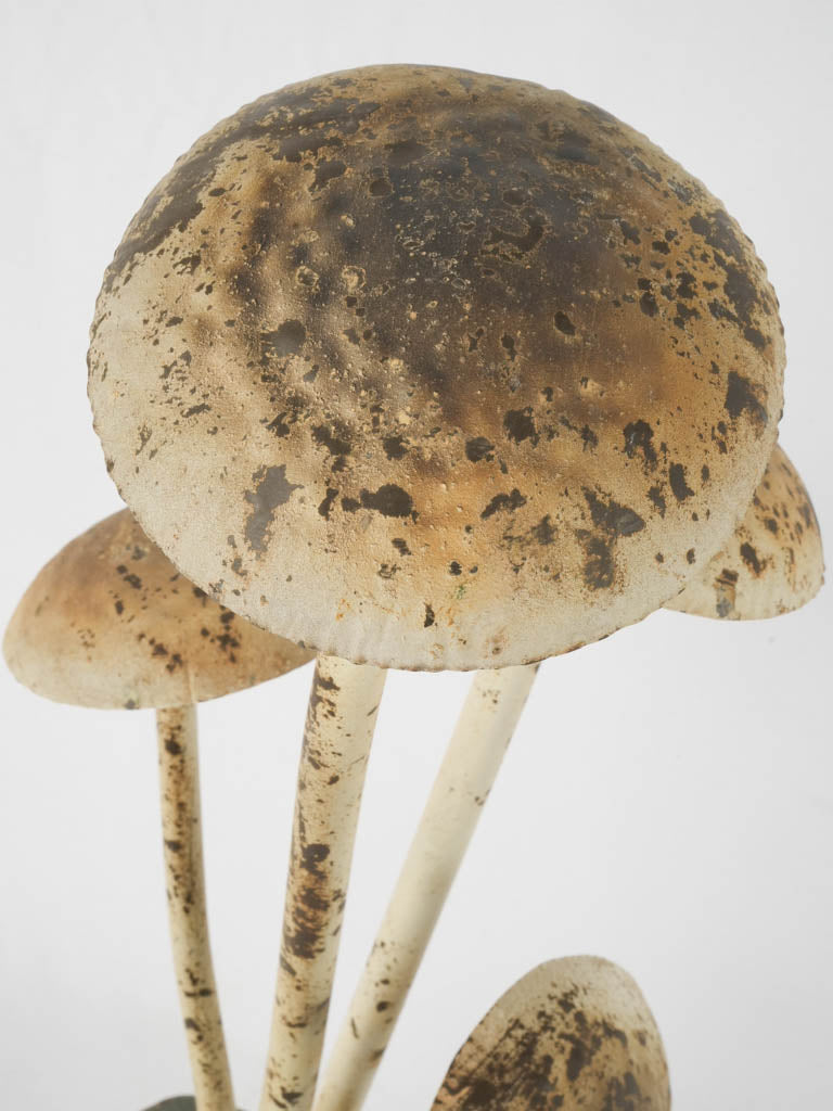 Classic metal mushroom family ornament