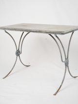 Antique French marble-top bistro table
