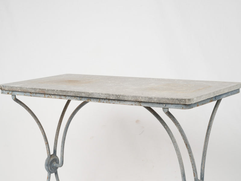 Weathered French iron patio table