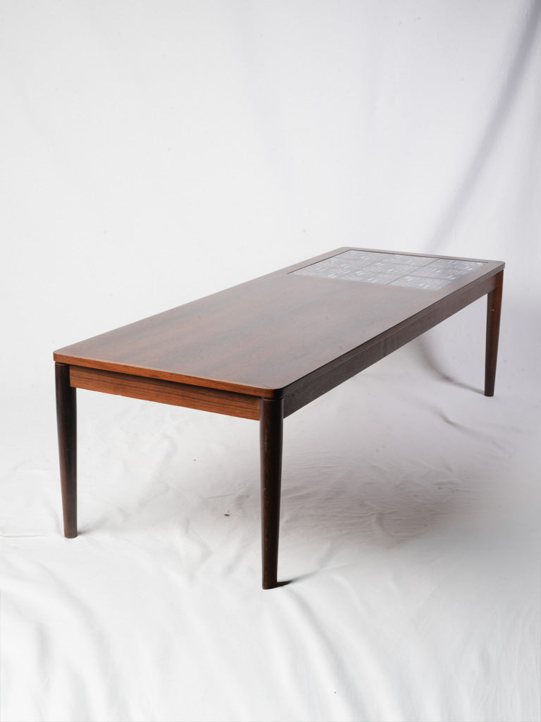 Artistic tile inset furniture piece