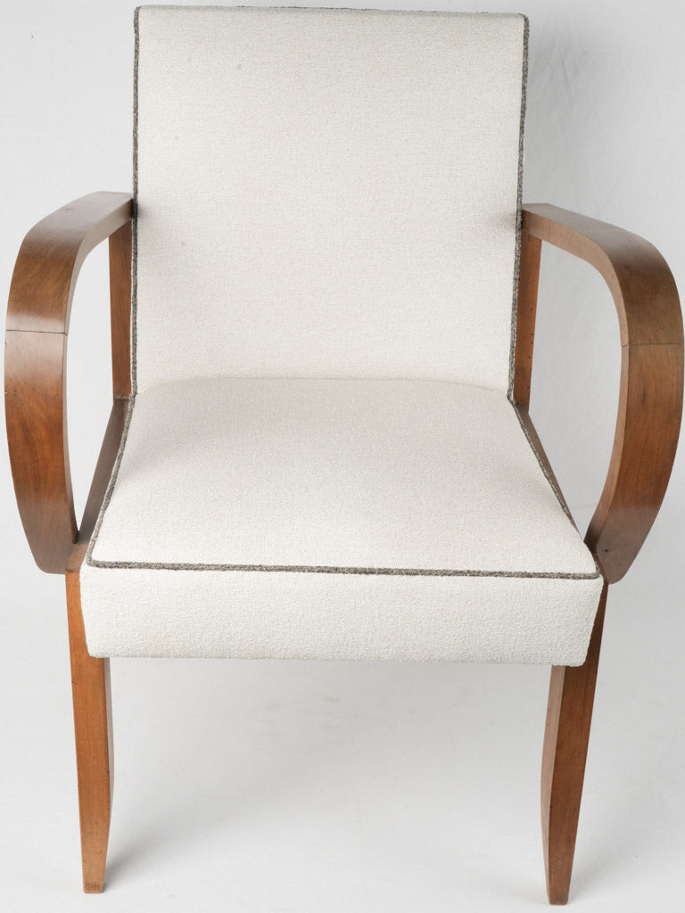 Elegant 1930s bouclé French armchair