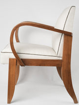 Classy French walnut Art Deco armchair