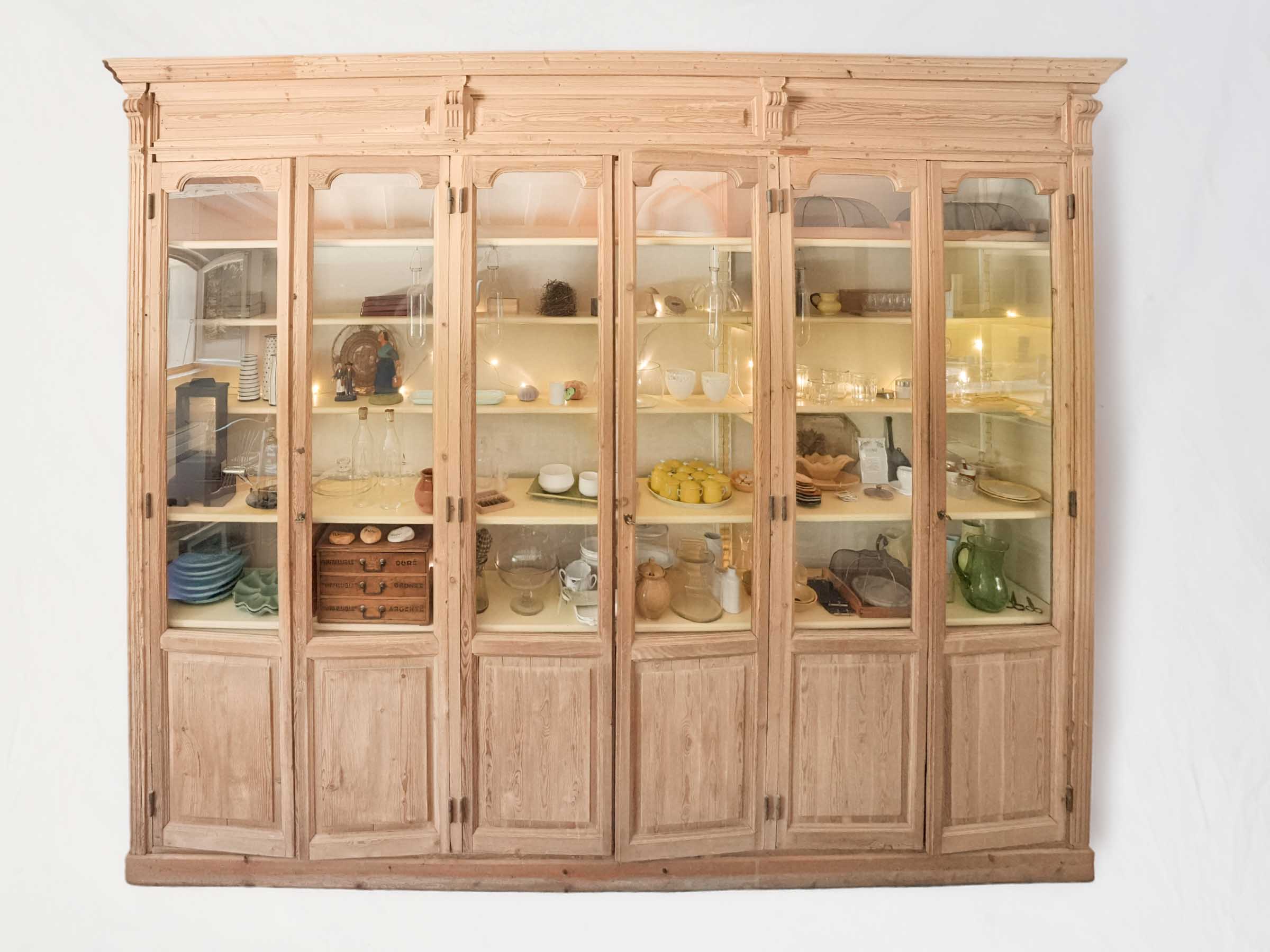 Large 19th century vitrine w/ 6 doors