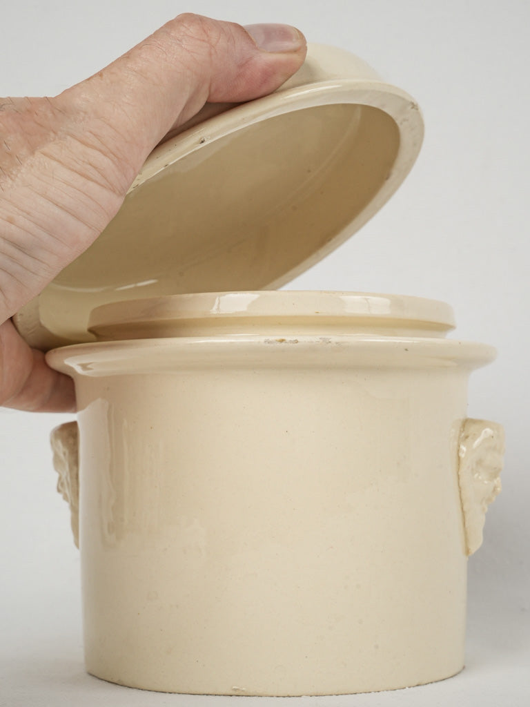 French, butter pâté, lidded dish