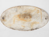 Porcelain oval sign - factory rules - 1930s - 7½" x 15¼"