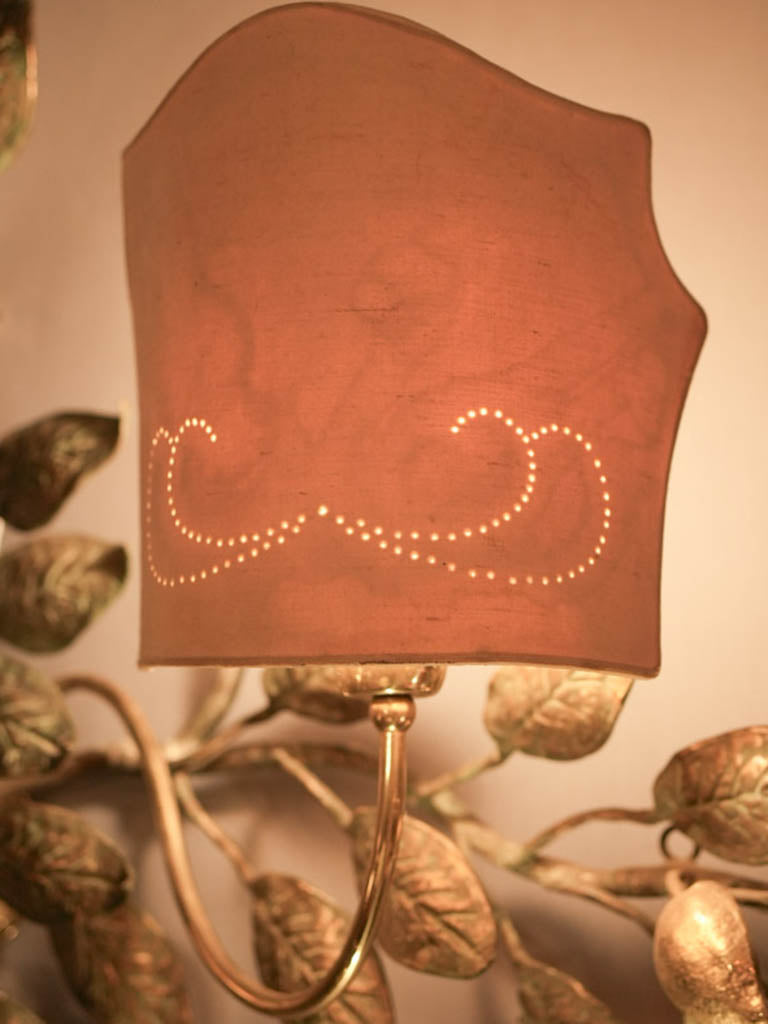 Unique parchment shade wall sconce