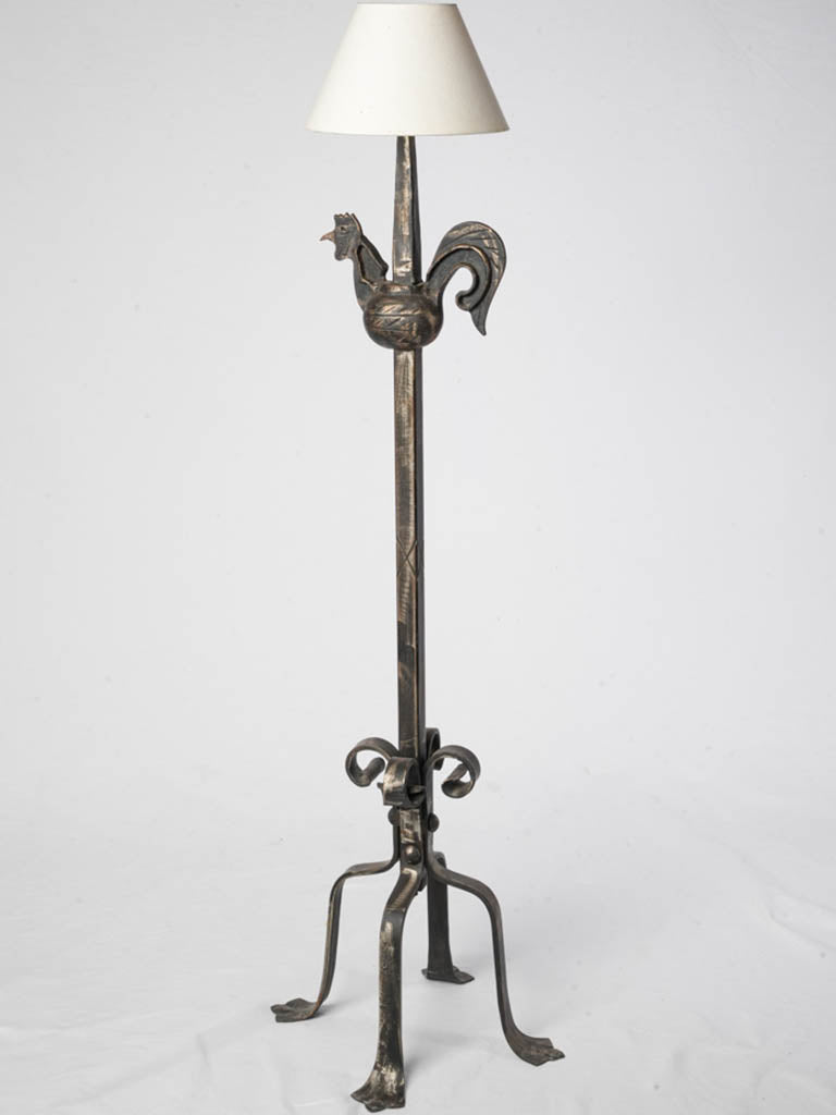 Artisanal French ironwork lighting fixture