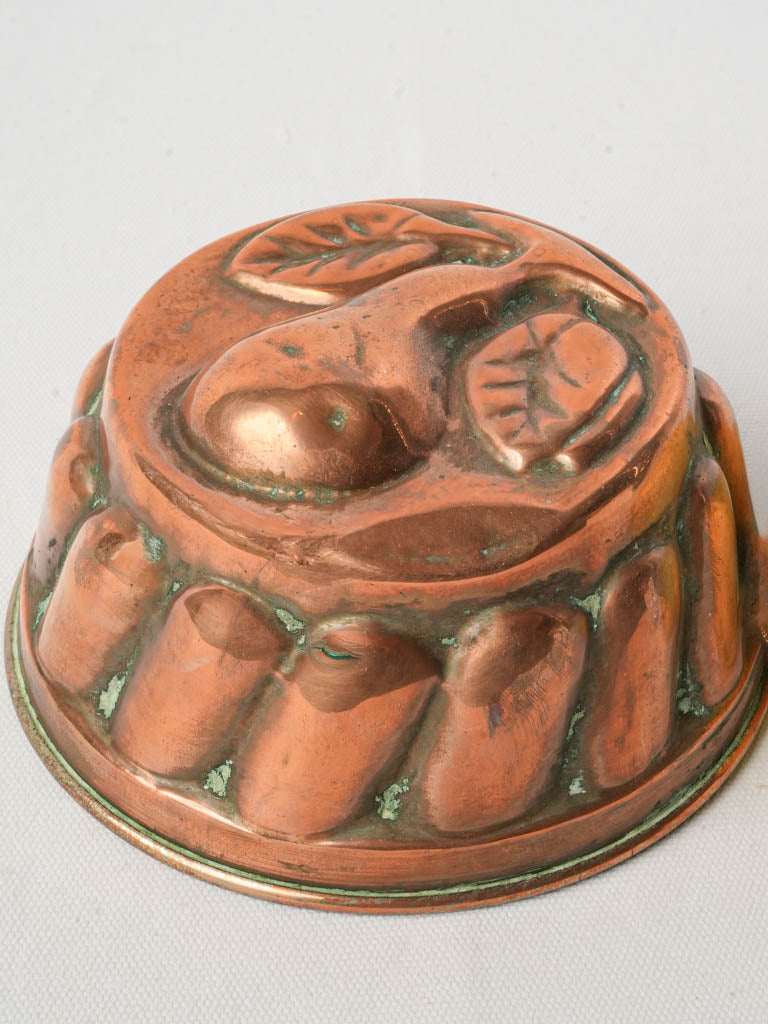Antique French copper dessert mold