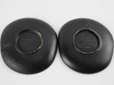 3 freeform black plates w/ still life - Giraud Vallauris - 10¾"