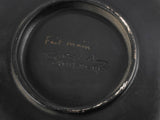 3 freeform black plates w/ still life - Giraud Vallauris - 10¾"