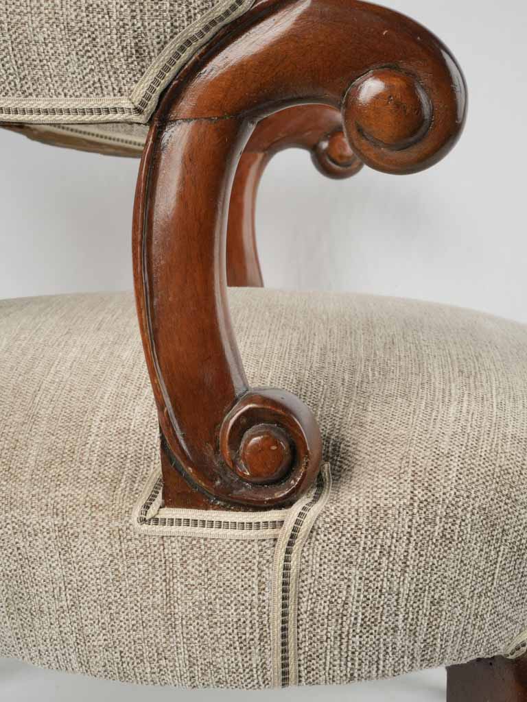 Skillfully designed English armchair 