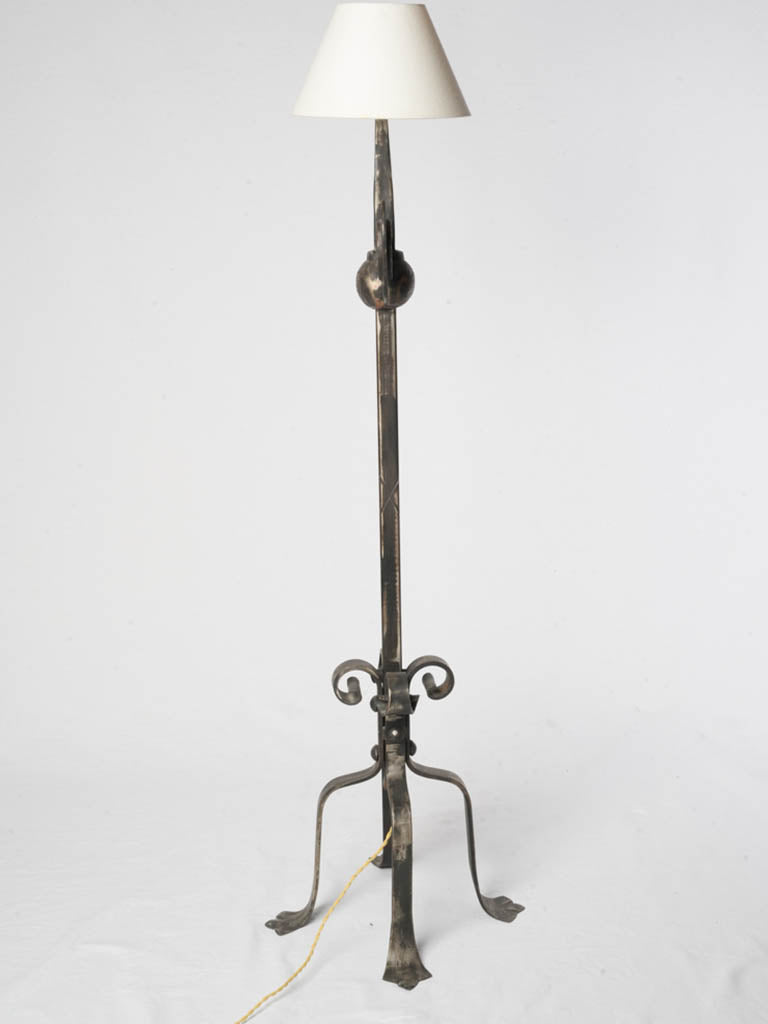 Charcoal patina sculptural light piece